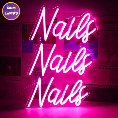 Nails Nails Nails Neon Sign Nails Nails Nails Neon Sign