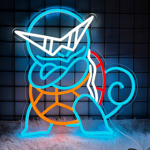 Anime Turtle Squirtle Neon Sign Anime Turtle Squirtle Neon Sign