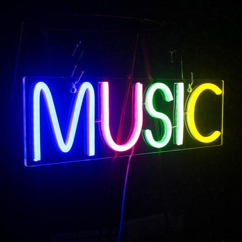 MUSIC Neon Sign for Musical Bliss MUSIC Neon Sign for Musical Bliss