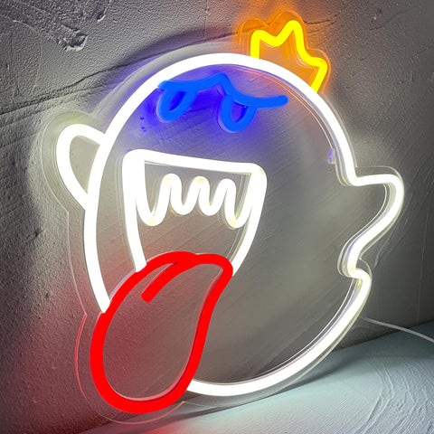 King Boo The Ghost Face Neon Sign King Boo The Ghost Face Neon Sign