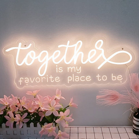 Together Neon Sign with 3D art Together Neon Sign with 3D art