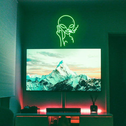 Green Alien Neon Signs LED Light Green Alien Neon Signs LED Light