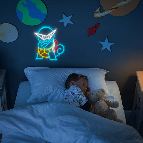 Anime Turtle Squirtle Neon Sign Anime Turtle Squirtle Neon Sign