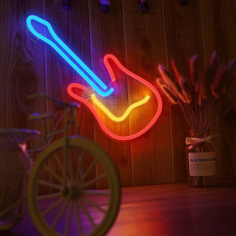 Guitar Neon Sign LED Light Guitar Neon Sign LED Light