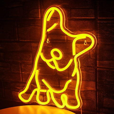 French Bulldog Neon Sign Golden French Bulldog Neon Sign Golden