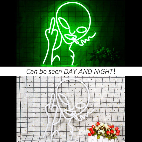 Green Alien Neon Signs LED Light Green Alien Neon Signs LED Light