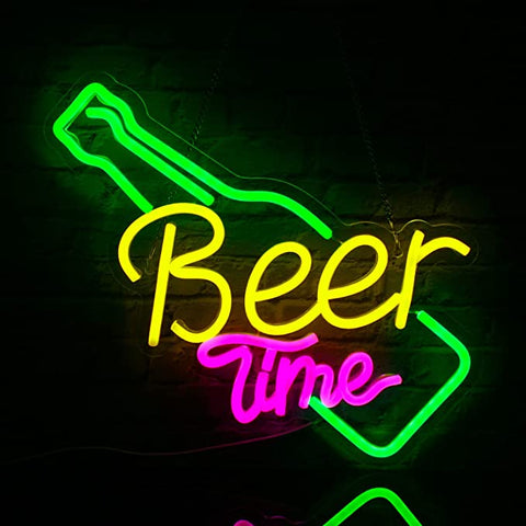 Beer time neon sign Beer time neon sign