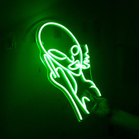 Green Alien Neon Signs LED Light Green Alien Neon Signs LED Light