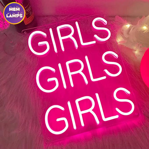 Girls girls girls Neon Sign Girls girls girls Neon Sign