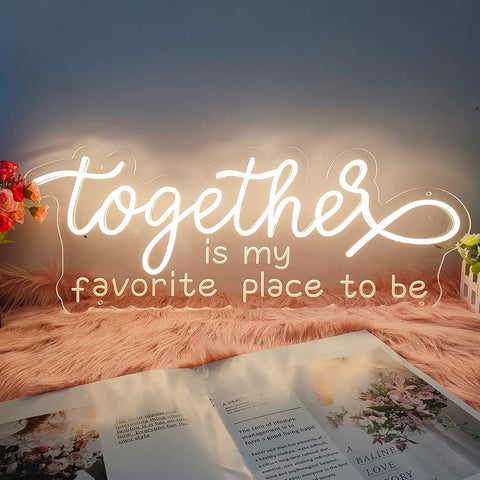 Together Neon Sign with 3D art Together Neon Sign with 3D art