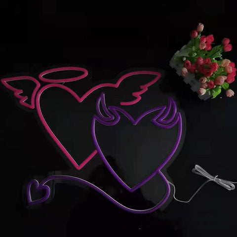 Angel and Devil Love LED Neon Sign Angel and Devil Love LED Neon Sign