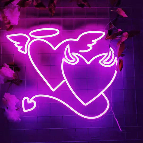 Angel and Devil Love LED Neon Sign Angel and Devil Love LED Neon Sign