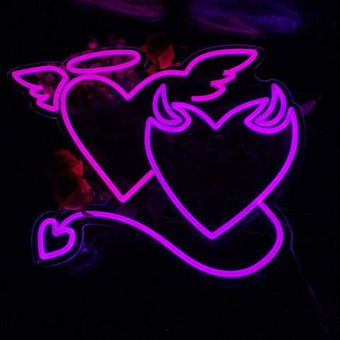 Angel and Devil Love LED Neon Sign Angel and Devil Love LED Neon Sign