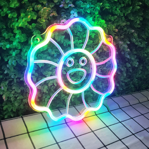 Colorful sun flower Neon Sign Colorful sun flower Neon Sign
