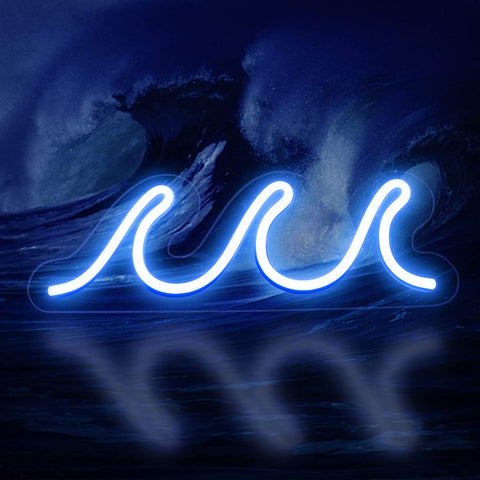 Wave Neon Sign for Bedroom