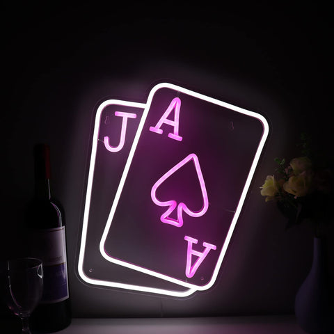 Poker neon sign