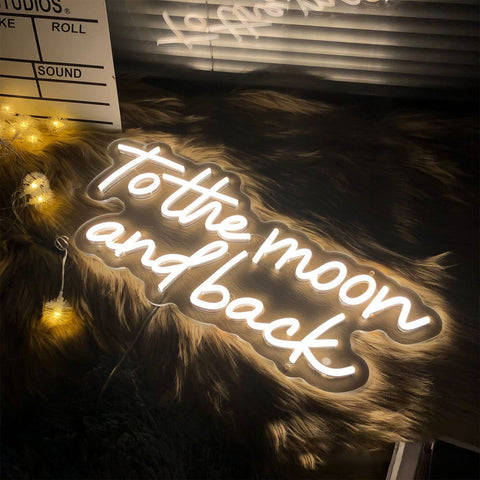 To The moon and back Neon Sign