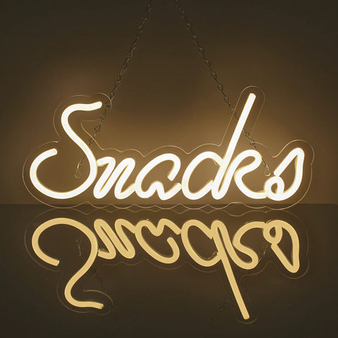 Upgrade Your Snack Station with Snacks Neon Sign – memlamps