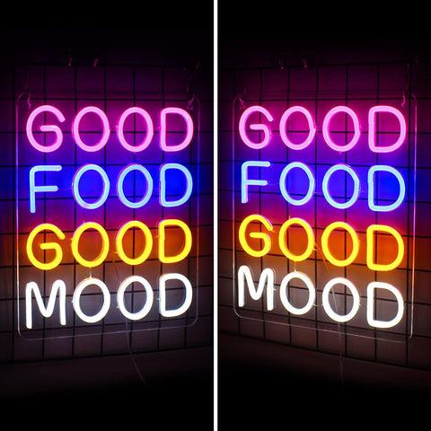 Good Food Good Mood Neon Sign