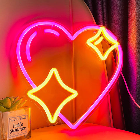 Sparking Heart Neon Sign