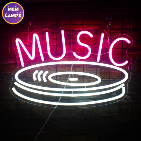 Music play Neon Sign