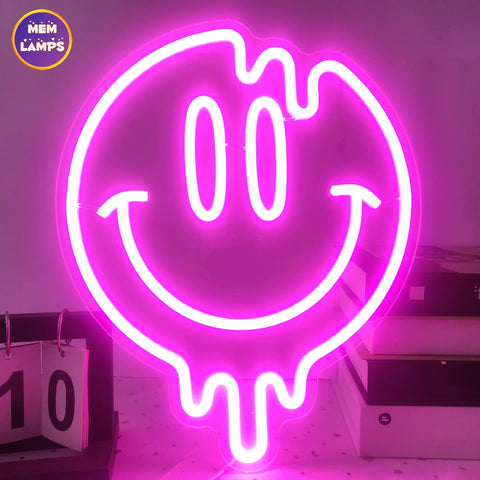 Smiley face Neon Sign Funny