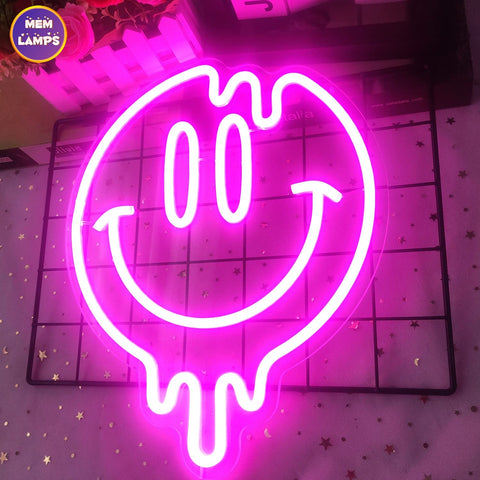 Smiley face Neon Sign Funny