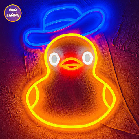 Boy Duck Neon Sign