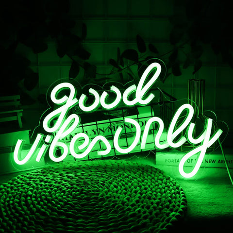 Good Vibes Only Neon Signs for Wall Decor