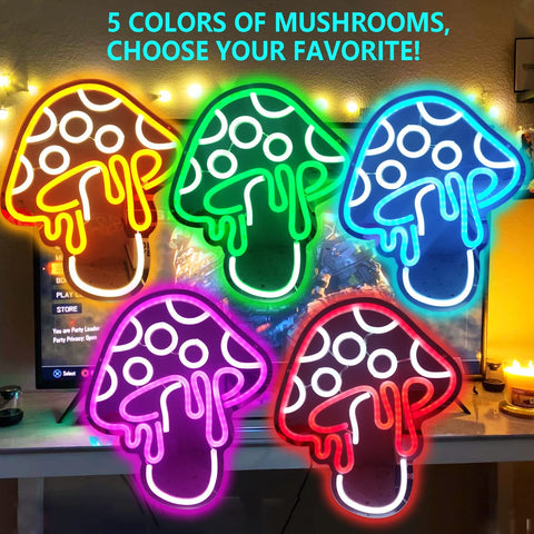 Mushroom Neon Sign D