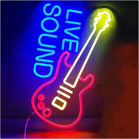 Guitar Neon Sign for Kid's Gift