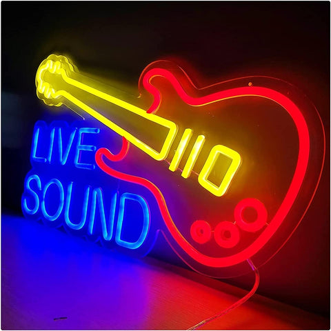 Guitar Neon Sign for Kid's Gift