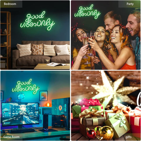 Good Vibes Only Neon Signs for Wall Decor