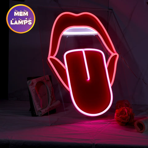 The tongue neon sign