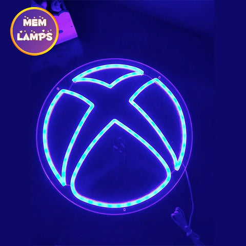 X-box logo neon sign