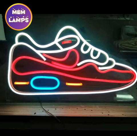 the shoes neon sign