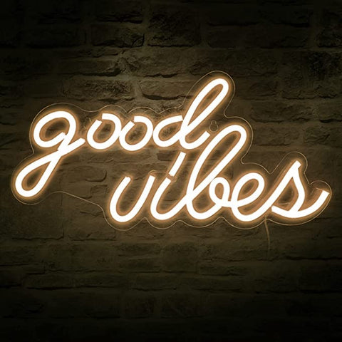 Good vibes Neon Sign Ice Blue