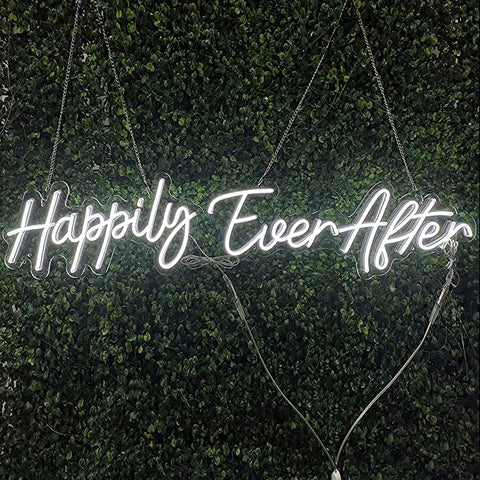 Happily Ever After Neon Sign Warm White