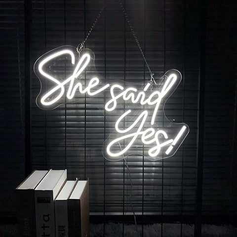 She said yes Neon Sign