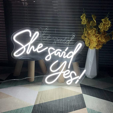 She said yes Neon Sign