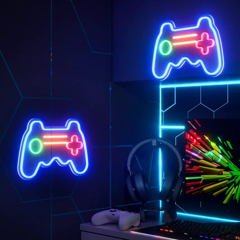 Game Controller Shaped Neon Signs