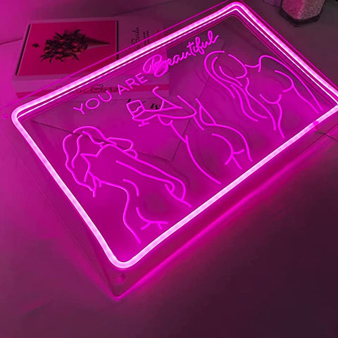 You are beautiful sexy lady frame Neon Sign