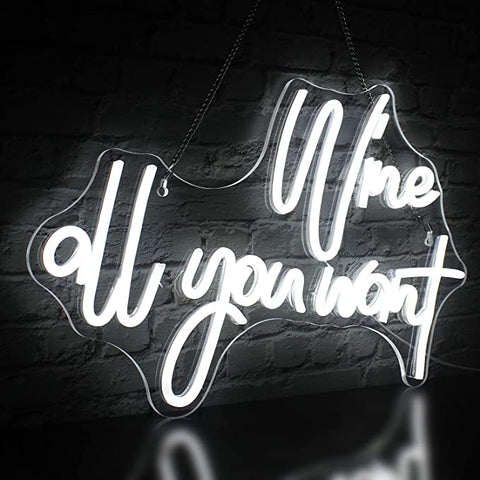 Wine all you want Neon Sign