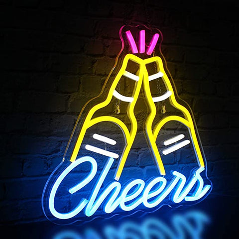 Beers and cheers neon sign