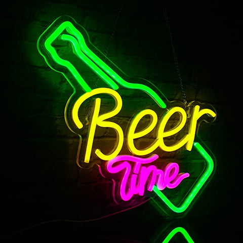 Beer time neon sign