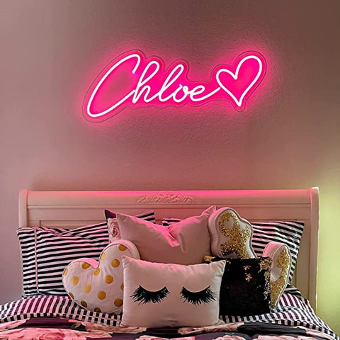 Custom Name Neon Sign With Heart