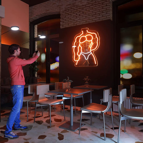 Man muscle Neon Sign