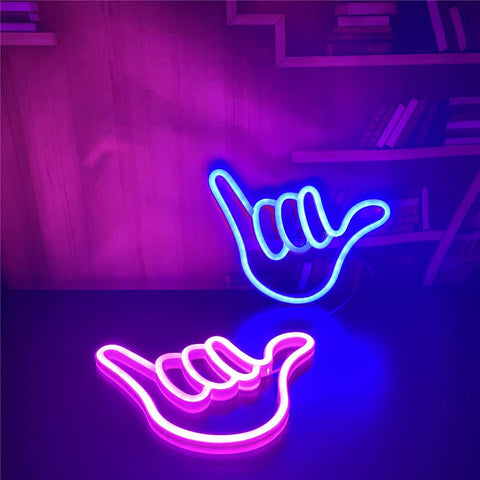 Hand Shape Finger Neon Sign Lights