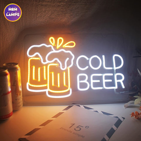 Cold beer Neon Sign