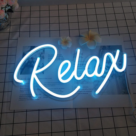 Calm Neon Sign Find Your Inner Calm with a Relax Neon Sign – memlamps